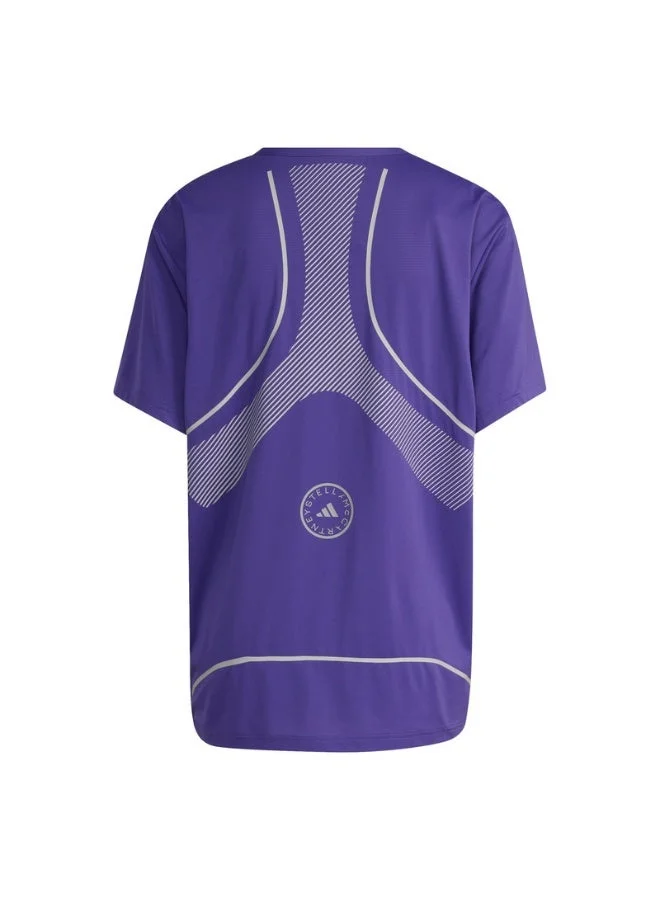 اديداس تي شيرت بنفسجي نسائي بأكمام قصيرة